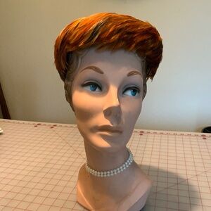 Vintage 1950s Pheasant Feather Cap